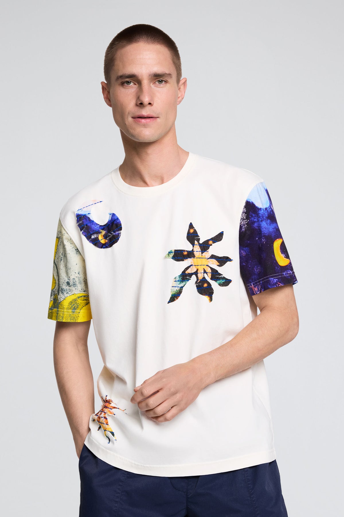 Cosmos Print T-Shirt Crudo - Desigual