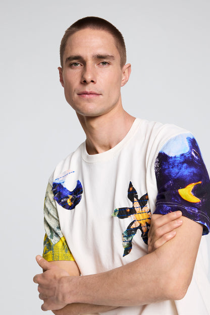 Cosmos Print T-Shirt Crudo - Desigual