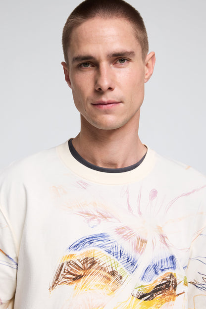 Printed T-Shirt With Drawings Crudo - Desigual