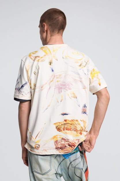 Printed T-Shirt With Drawings Crudo - Desigual