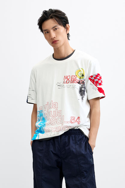 Graphic Print T-Shirt Crudo - Desigual
