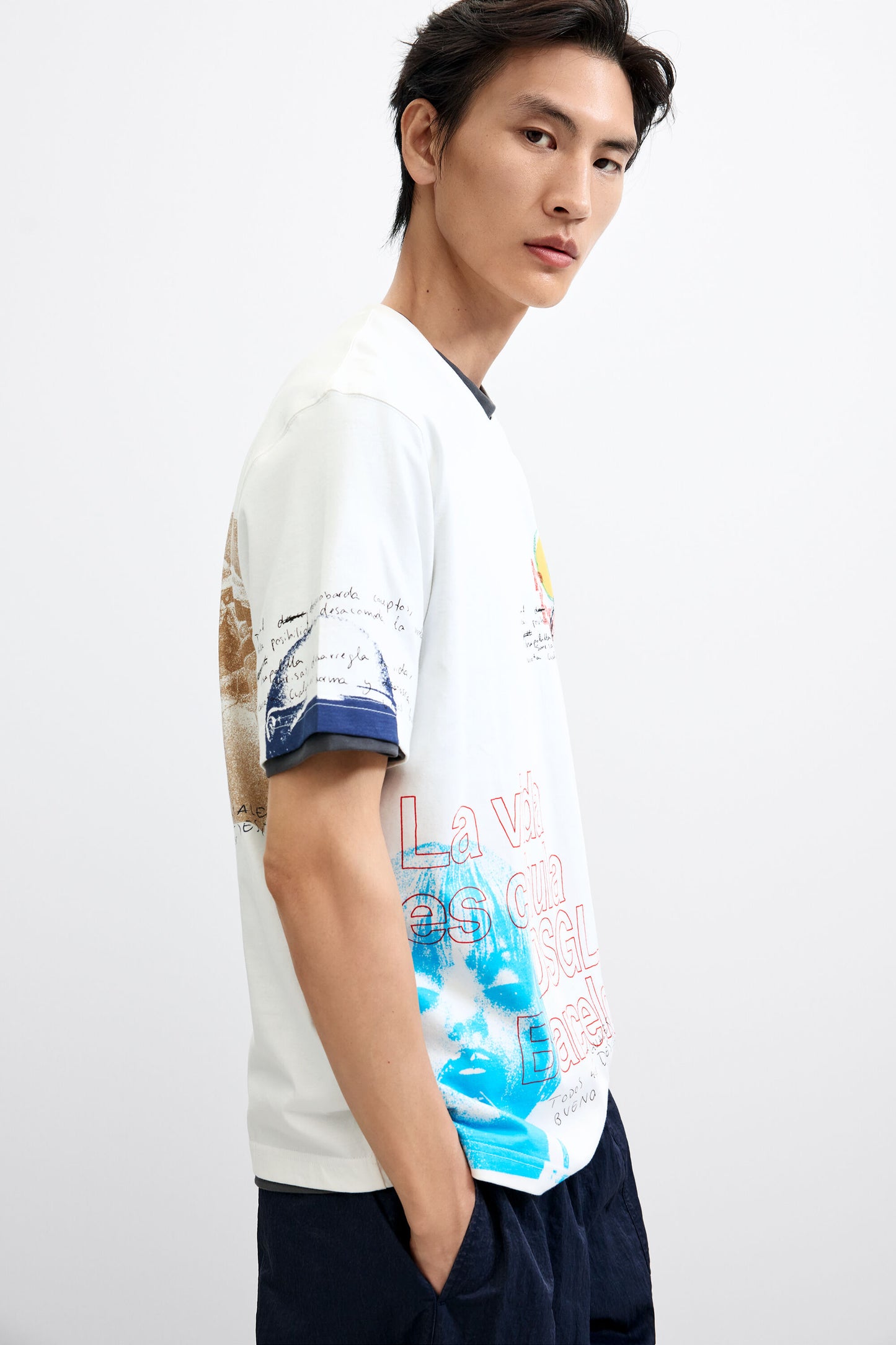 Graphic Print T-Shirt Crudo - Desigual