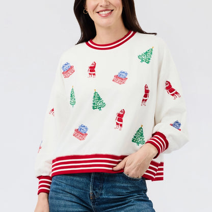 Millie Sweatshirt Tidings and Toile - Mary Square