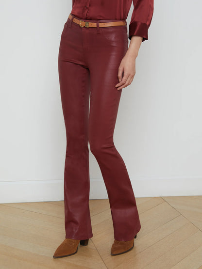 Selma Coated Bootcut Jean Syrah