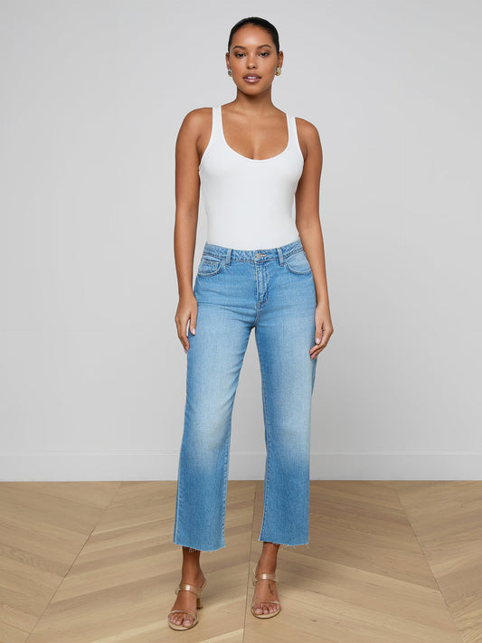Wanda Cropped Wide-Leg Jean Anaheim - L'AGENCE