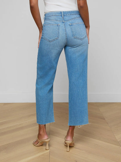 Wanda Cropped Wide-Leg Jean Anaheim - L'AGENCE