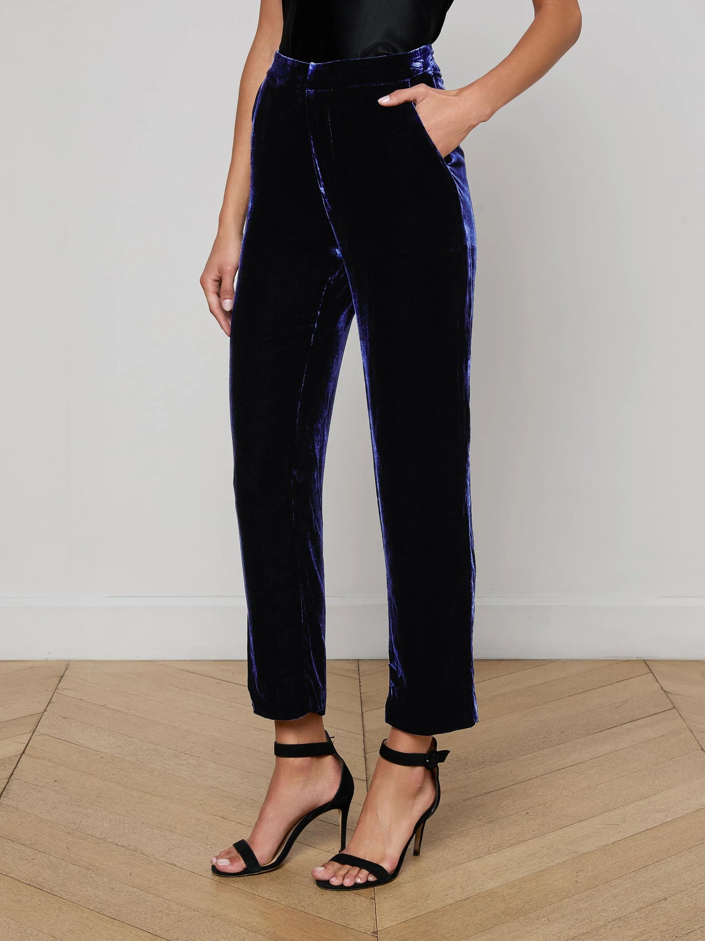 Rebel Velvet Trouser Midnight - L'AGENCE