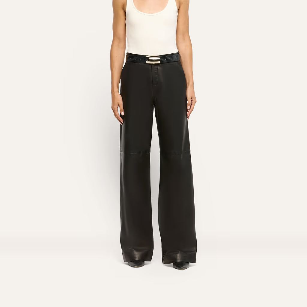 Livvy Leather Trouser Black - L'AGENCE