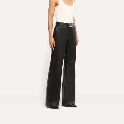Livvy Leather Trouser Black - L'AGENCE