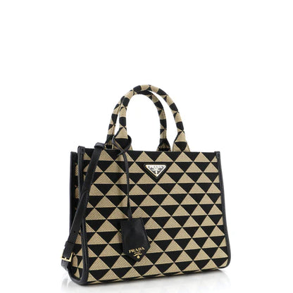 Symbole Shopper Tote Jacquard Small - Prada