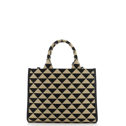 Symbole Shopper Tote Jacquard Small - Prada
