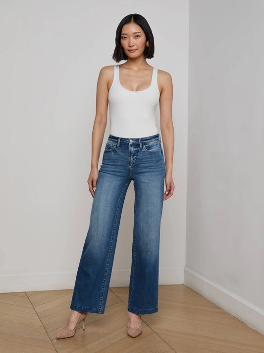 Scottie Wide-Leg Jean Cambridge - L'AGENCE