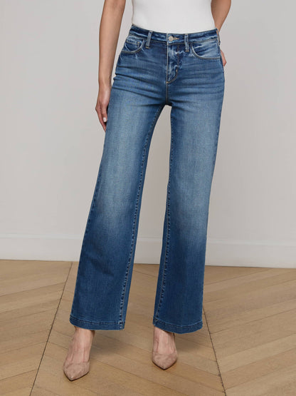 Scottie Wide-Leg Jean Cambridge - L'AGENCE