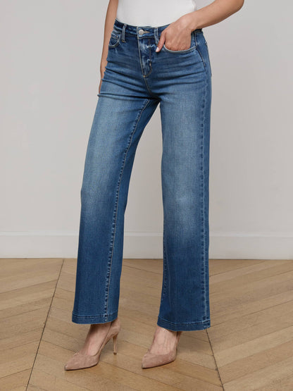 Scottie Wide-Leg Jean Cambridge - L'AGENCE