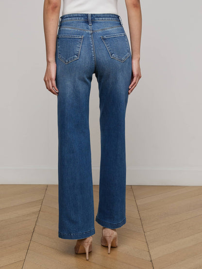 Scottie Wide-Leg Jean Cambridge - L'AGENCE