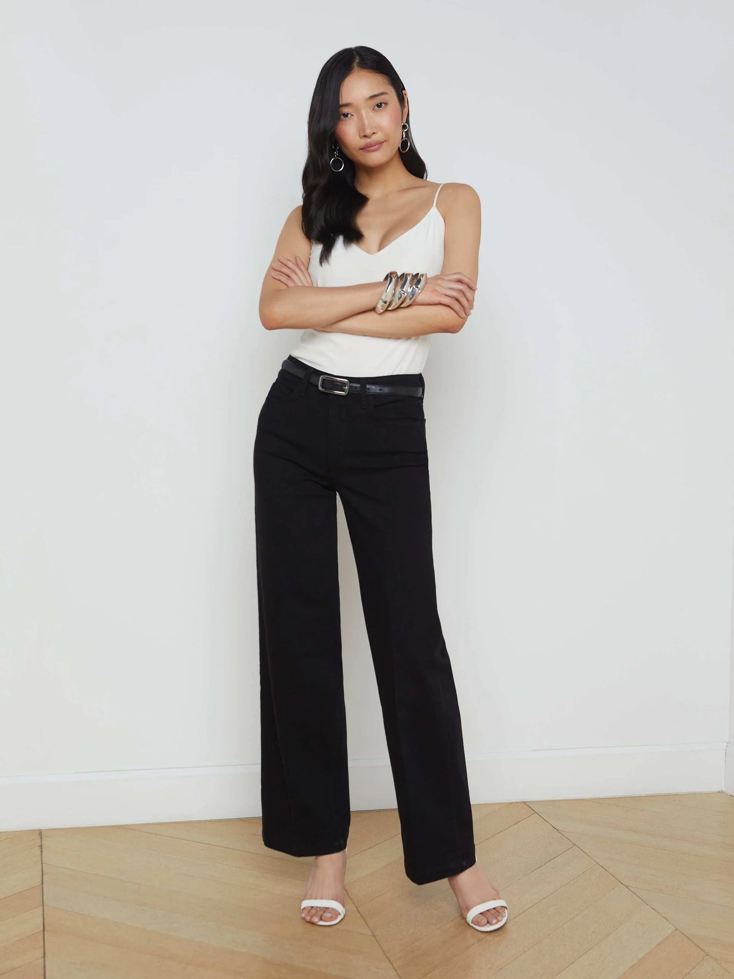 Scottie Wide-Leg Jean Black - L'AGENCE