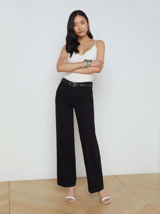 Scottie Wide-Leg Jean Black - L'AGENCE