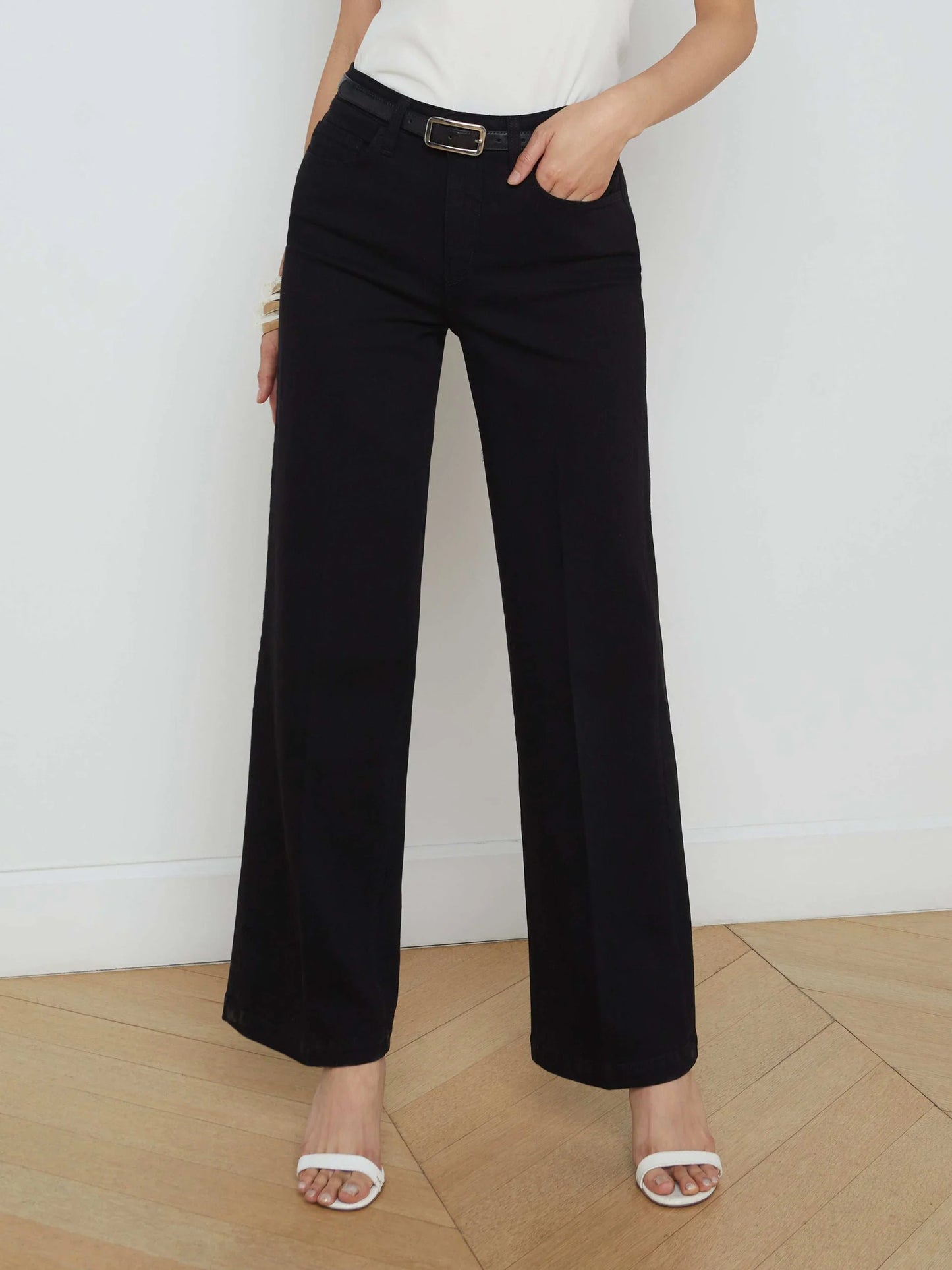 Scottie Wide-Leg Jean Black - L'AGENCE