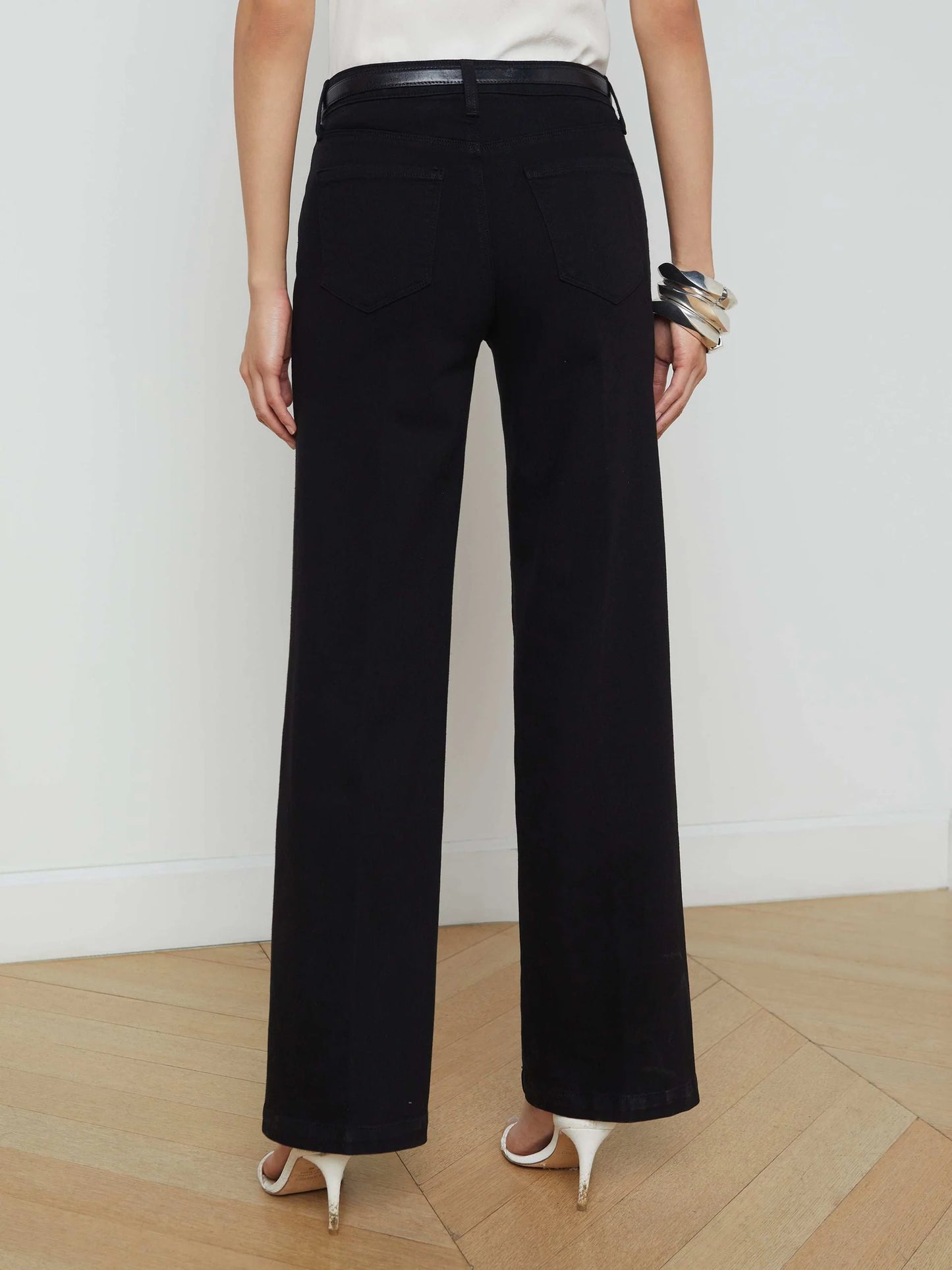 Scottie Wide-Leg Jean Black - L'AGENCE