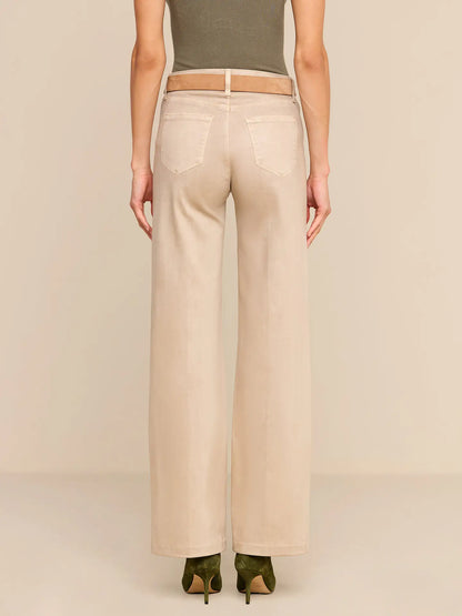 Scottie Coated Wide-Leg Jean Antique Birch - L'AGENCE