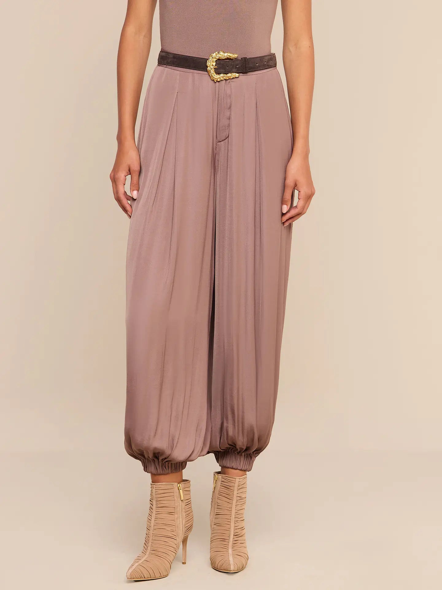 Palmer Satin Pant Cardamom - L'AGENCE