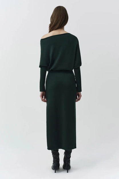 Janese Knit Dress Everglade - Simkhai