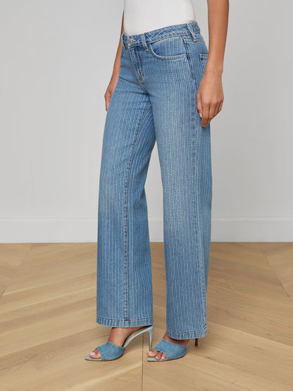 Joanne Low-Rise Wide-Leg Jean Carmel - L'AGENCE