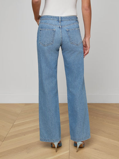 Joanne Low-Rise Wide-Leg Jean Carmel - L'AGENCE