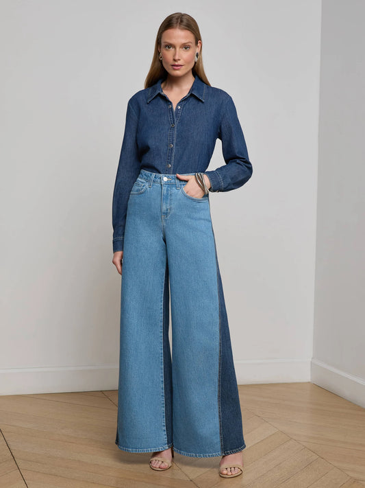 Beau Wide-Leg Jean Paso - L'AGENCE