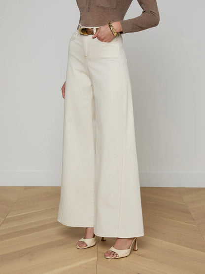 Beau Wide-Leg Jean Macadamia - L'AGENCE
