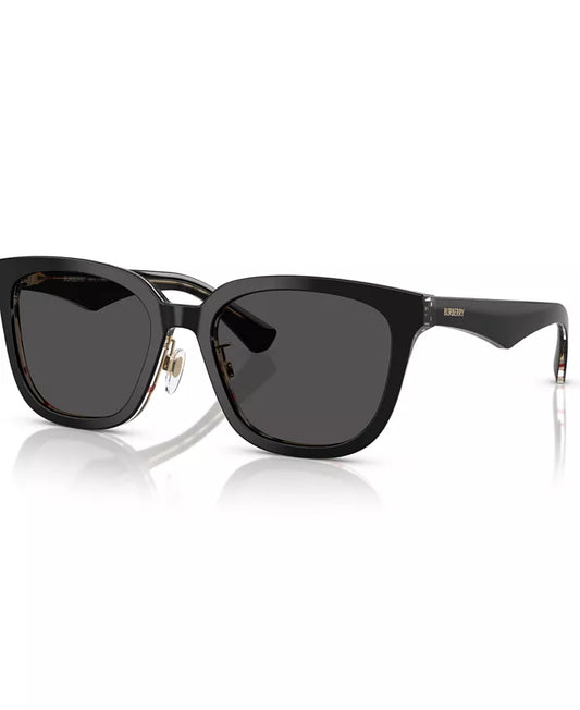 Square Sunglasses Black/Check - Burberry
