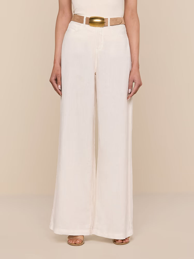 Amara Linen Wide-Leg Pant Vintage White - L'AGENCE