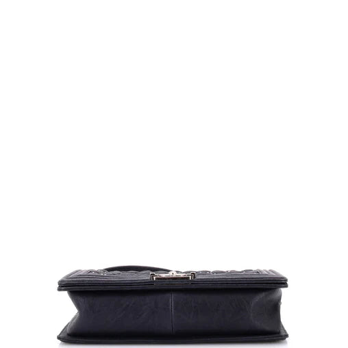 Boy Flap Bag Studded Quilted Distressed Calfskin New Medium - Chanel