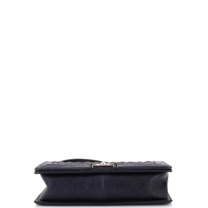 Boy Flap Bag Studded Quilted Distressed Calfskin New Medium - Chanel