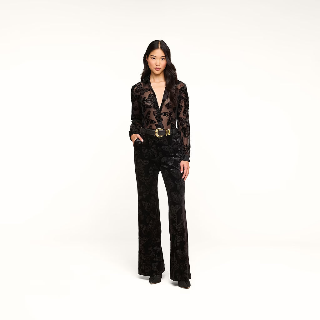 Frances Bootcut Trouser Black Butterfly - L'AGENCE