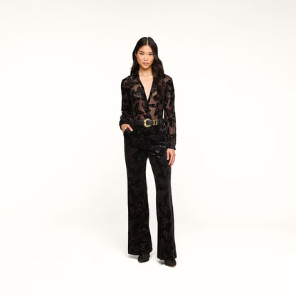 Frances Bootcut Trouser Black Butterfly - L'AGENCE