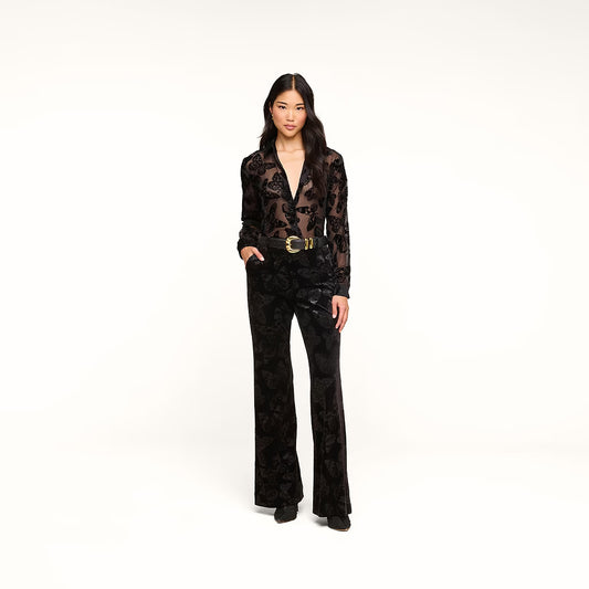 Frances Bootcut Trouser Black Butterfly - L'AGENCE