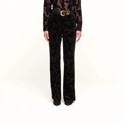 Frances Bootcut Trouser Black Butterfly - L'AGENCE