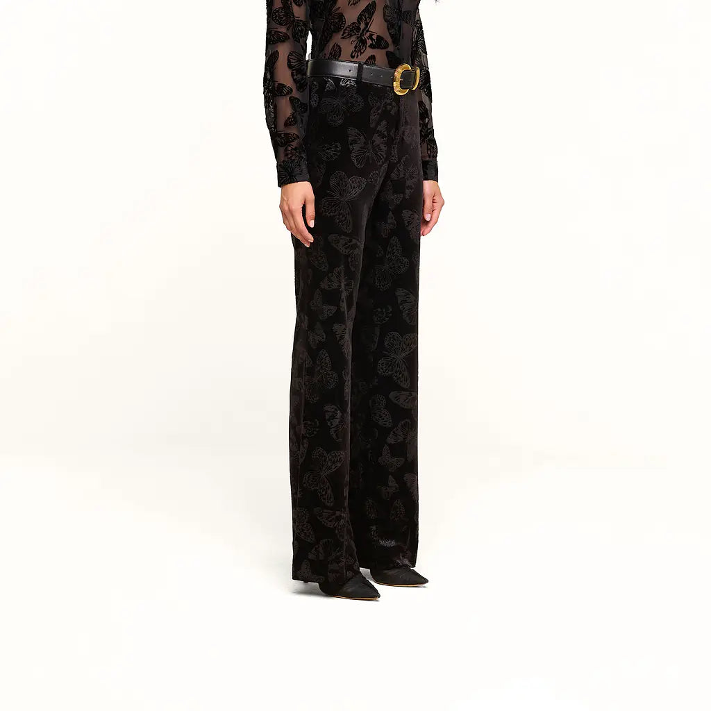 Frances Bootcut Trouser Black Butterfly - L'AGENCE