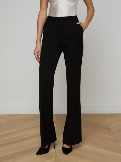 Frances Bootcut Trouser Black - L'AGENCE
