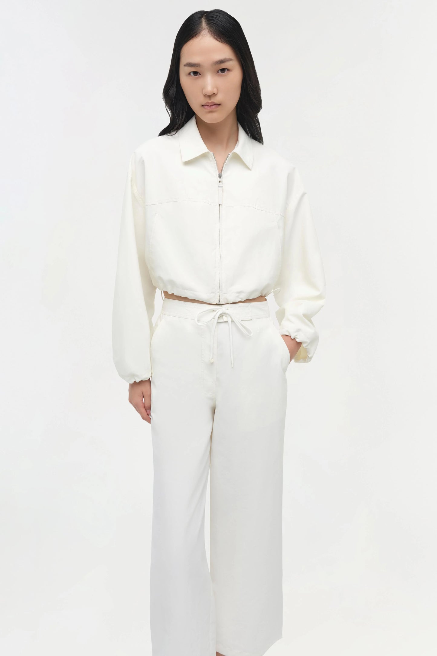 Colsen Cropped Jacket White - Simkhai