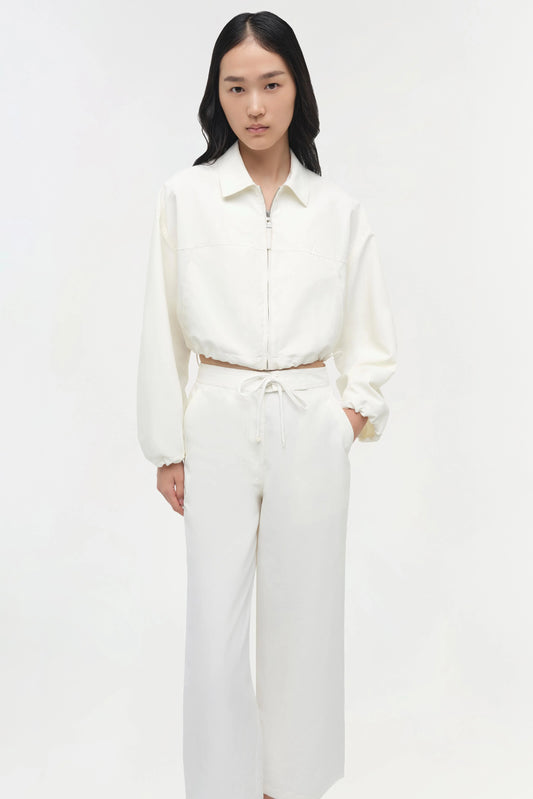 Colsen Cropped Jacket White - Simkhai