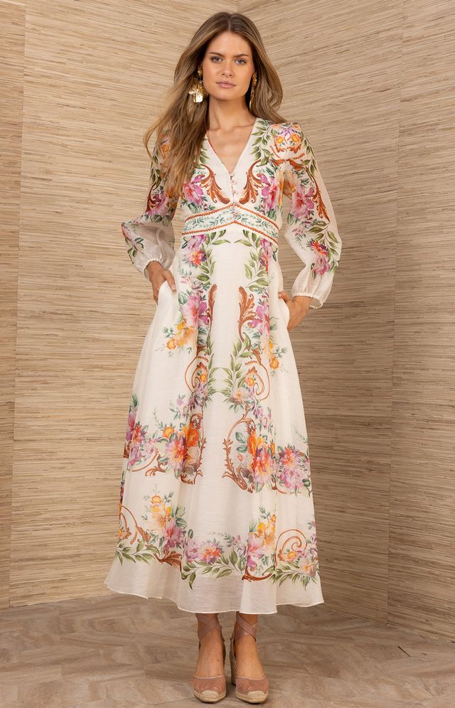 Frida Organza Maxi Dress Ivory - Hale Bob