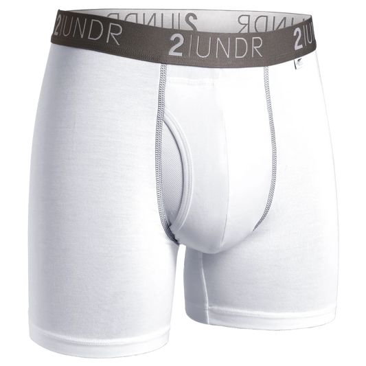 Swing Shift Boxer Brief White/Grey - 2UNDR