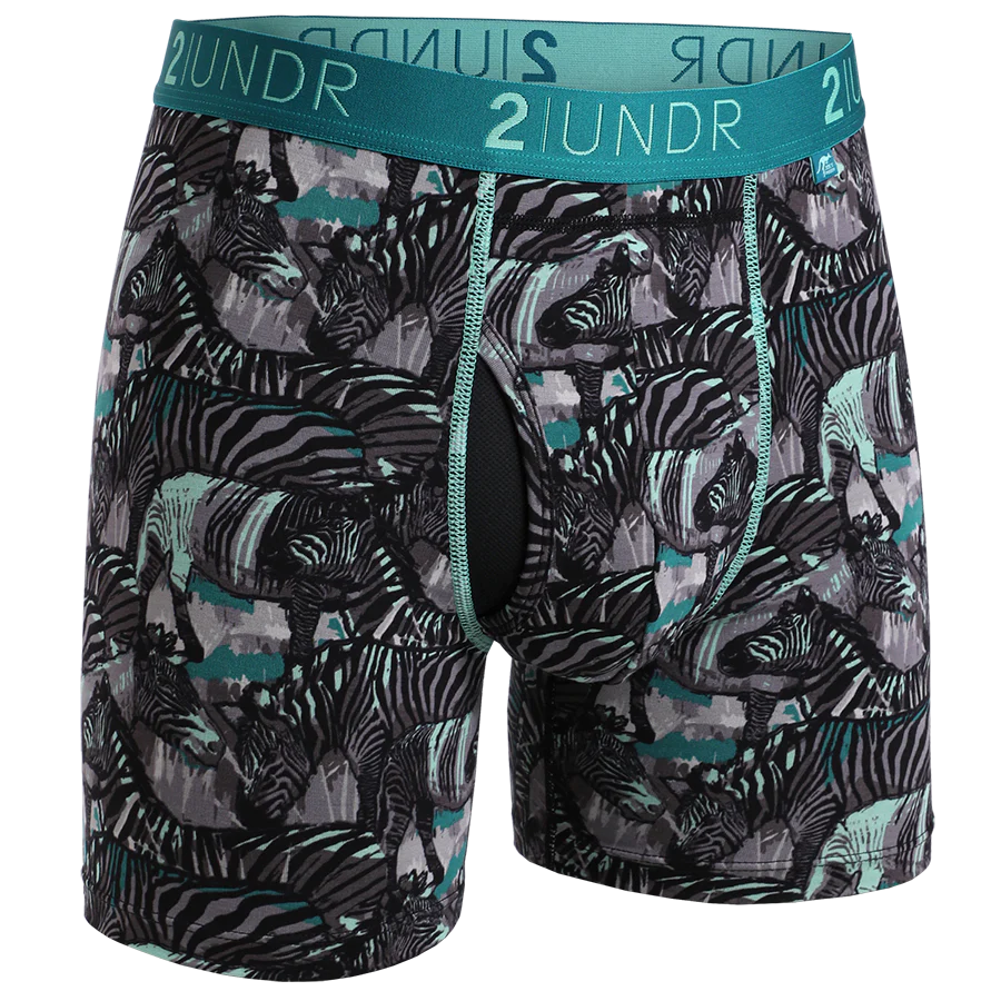 Swing Shift 6" Boxers 2 Pack Zebras/Squid Row - 2UNDR