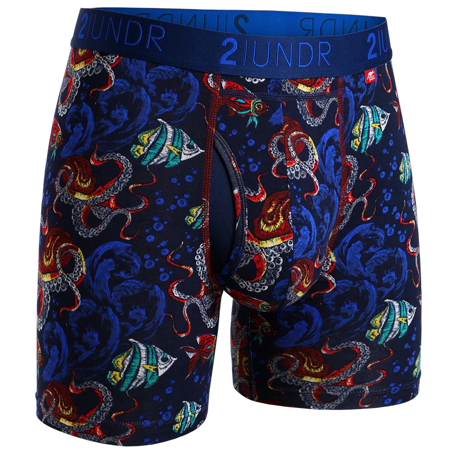 Swing Shift 6" Boxers 2 Pack Zebras/Squid Row - 2UNDR