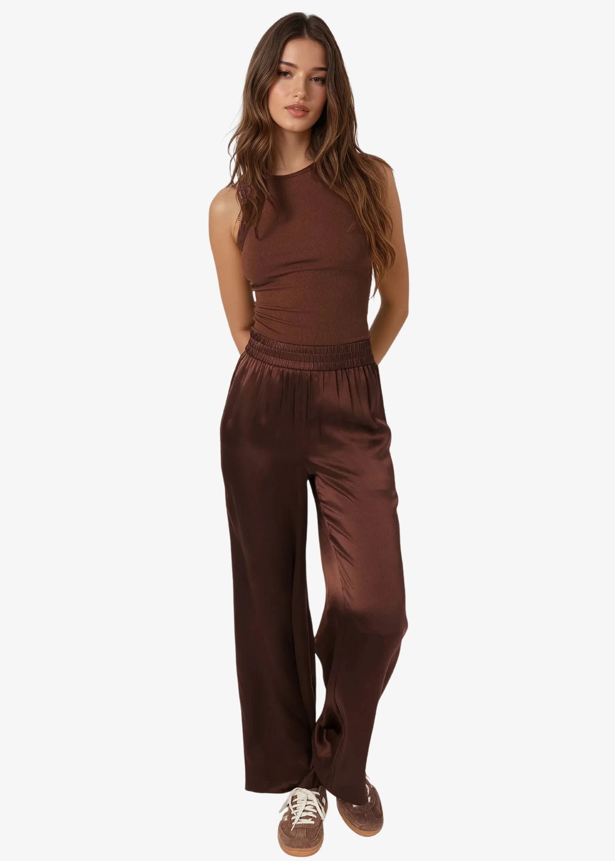 Rian Rib Knit Tank Malt - CAMI NYC