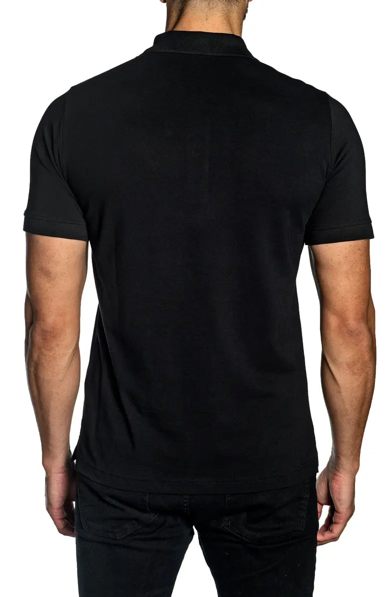 New World Monks Embroidered T-Shirt Black - Jared Lang Collection