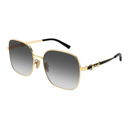 Womens Square Frame Sunglasses Gold/Black - Gucci