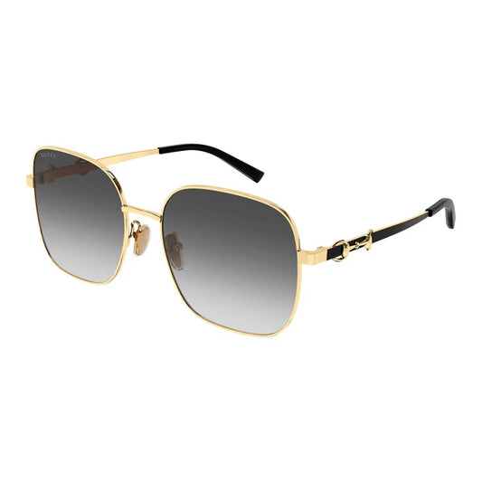 Womens Square Frame Sunglasses Gold/Black - Gucci